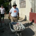 Richard wheeling rocks away
