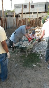 This work of taking the rubble away from the construction site is slow and tedious, but the only way to do it when there is no machinery to do it for us! 